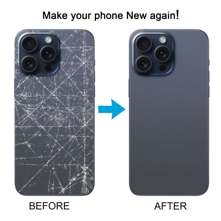 สำหรับ iPhone 15 Pro เปลี่ยนได้ง่ายรูกล้องขนาดใหญ่ฝาครอบฝาหลังแบตเตอรี่แก้ว, For iPhone 15 Pro(Not Disassemble)