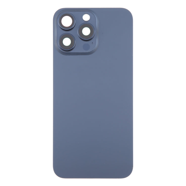 สำหรับ iPhone 15 Pro ฝาหลังแบตเตอรี่แก้วพร้อมฝาครอบเลนส์กล้อง, For iPhone 15 Pro(with Camera Cover)