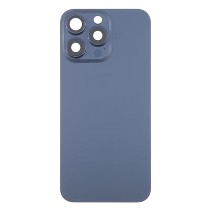 สำหรับ iPhone 15 Pro ฝาหลังแบตเตอรี่แก้วพร้อมฝาครอบเลนส์กล้อง, For iPhone 15 Pro(with Camera Cover)