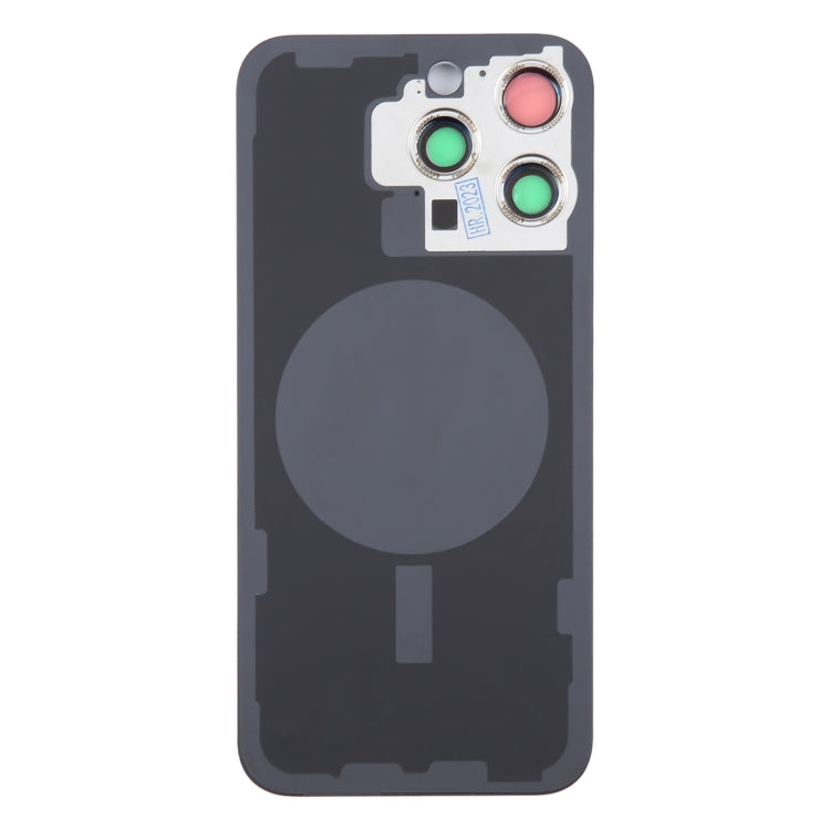 สำหรับ iPhone 15 Pro ฝาหลังแบตเตอรี่แก้วพร้อมฝาครอบเลนส์กล้อง, For iPhone 15 Pro(with Camera Cover)