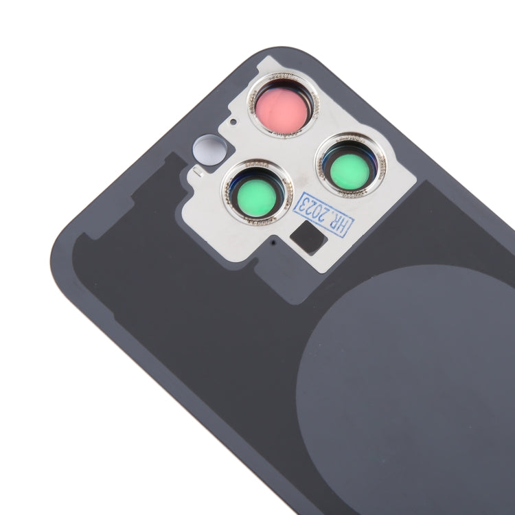 สำหรับ iPhone 15 Pro ฝาหลังแบตเตอรี่แก้วพร้อมฝาครอบเลนส์กล้อง, For iPhone 15 Pro(with Camera Cover)