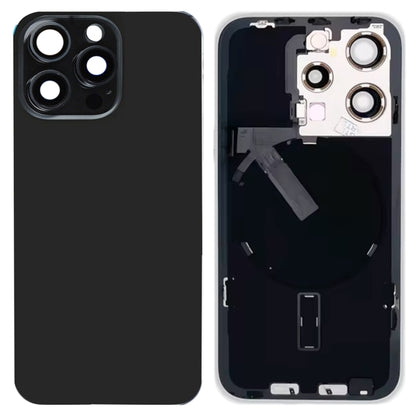สำหรับ iPhone 15 Pro ฝาหลังแบตเตอรี่กระจกพร้อมขายึดแฟลช + โมดูลชาร์จไร้สาย, For iPhone 15 Pro