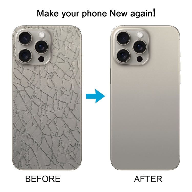 สำหรับ iPhone 15 Pro ฝาหลังแบตเตอรี่กระจกพร้อมขายึดแฟลช + โมดูลชาร์จไร้สาย, For iPhone 15 Pro