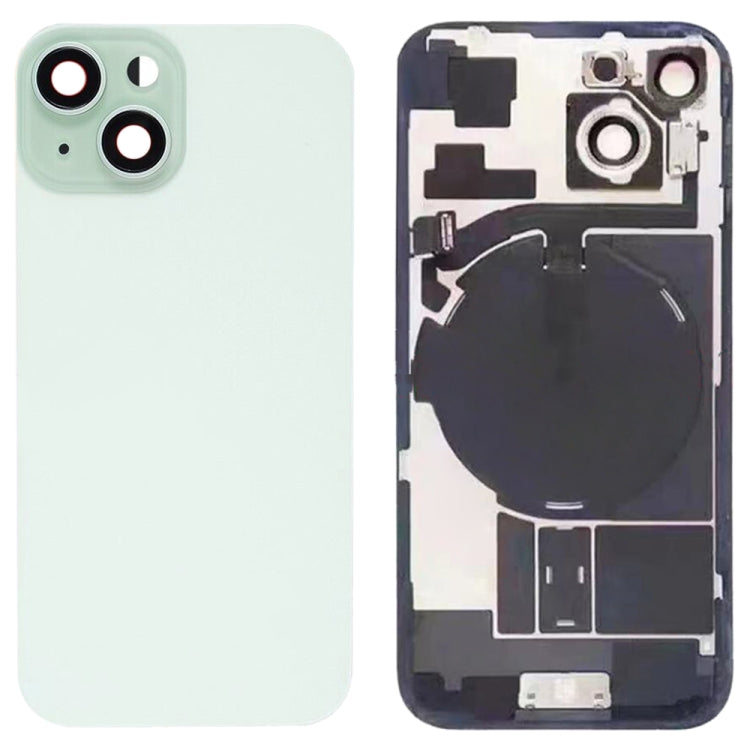 ฝาหลังแบตเตอรี่กระจกสำหรับ iPhone 15 พร้อมขายึดแฟลช + โมดูลชาร์จไร้สาย, For iPhone 15
