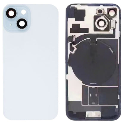 ฝาหลังแบตเตอรี่กระจกสำหรับ iPhone 15 พร้อมขายึดแฟลช + โมดูลชาร์จไร้สาย, For iPhone 15