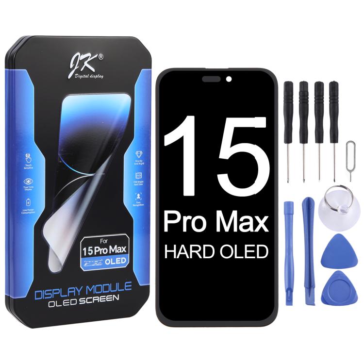หน้าจอ OLED แบบแข็ง JK สำหรับ iPhone 15 Pro Max, For iPhone 15 Pro Max