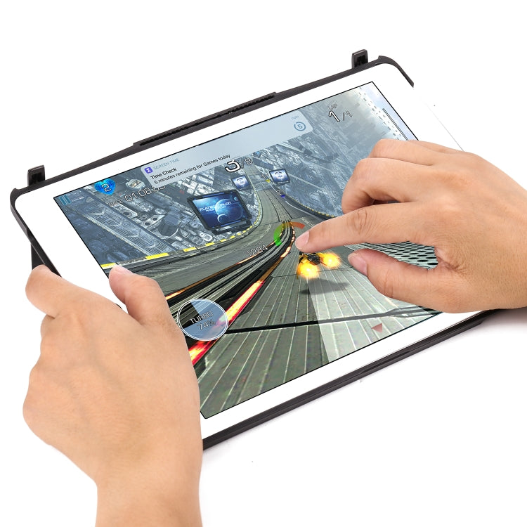 F611 แบ็คไลท์สีสันสดใสแบบถอดได้อะลูมิเนียมแบ็คเพลนคีย์บอร์ดไร้สาย Bluetooth เคสแท็บเล็ตสำหรับ iPad Air 2 / 9.7 (2018) / 9.7 นิ้ว (2017) / Air / Pro 9.7 นิ้ว