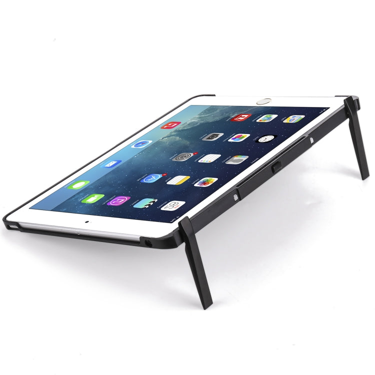 F611 แบ็คไลท์สีสันสดใสแบบถอดได้อะลูมิเนียมแบ็คเพลนคีย์บอร์ดไร้สาย Bluetooth เคสแท็บเล็ตสำหรับ iPad Air 2 / 9.7 (2018) / 9.7 นิ้ว (2017) / Air / Pro 9.7 นิ้ว