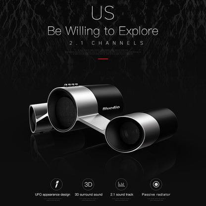Bluedio US ระบบลำโพงดาวเทียม Bluetooth ไร้สายพร้อมไมโครโฟน, US