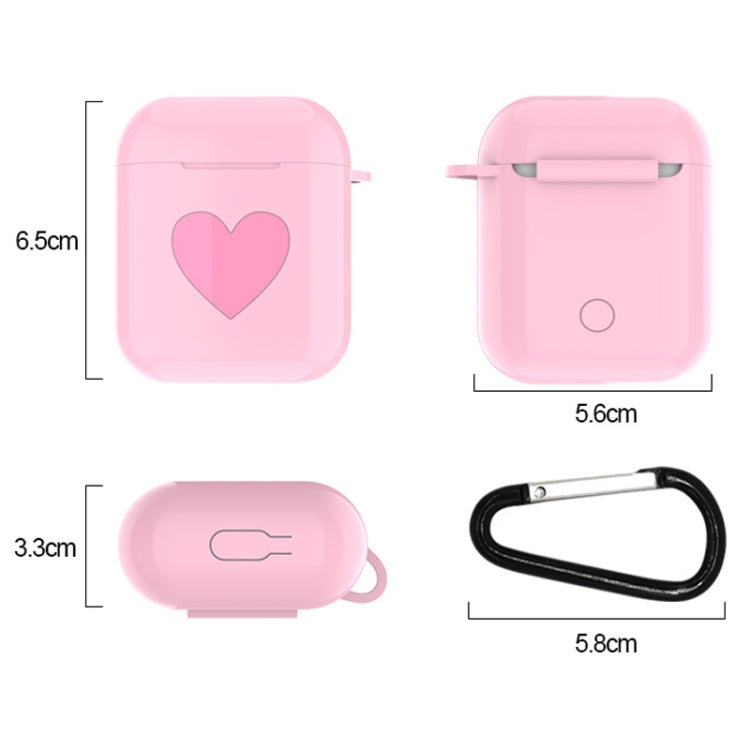 รูปแบบหัวใจหูฟังไร้สายของ Apple กล่องชาร์จกันฝุ่นกันกระแทกเคสกลางแจ้งสำหรับ Airpods, 5