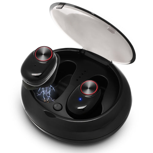 BTH-V5 DSP หูฟังตัดเสียงรบกวนกีฬาไร้สาย Bluetooth V5.0 ชุดหูฟังพร้อมเคสชาร์จเข้ากันได้กับ iPhone และ Android