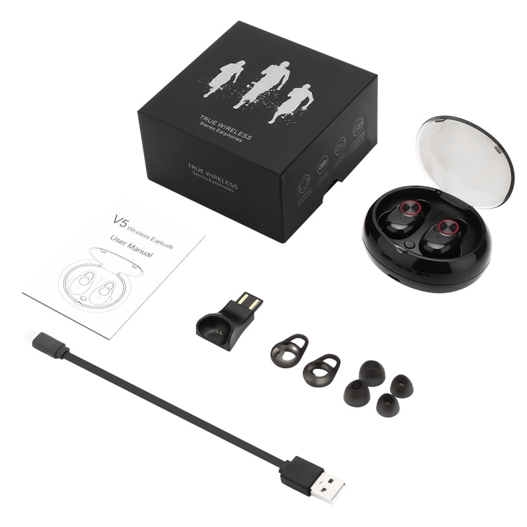 BTH-V5 DSP หูฟังตัดเสียงรบกวนกีฬาไร้สาย Bluetooth V5.0 ชุดหูฟังพร้อมเคสชาร์จเข้ากันได้กับ iPhone และ Android