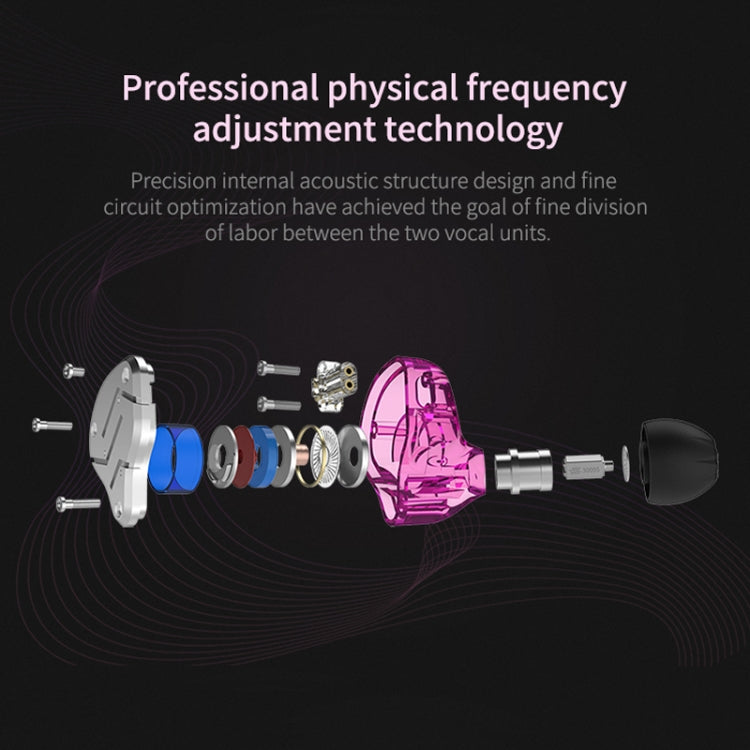 KZ ZSN Circle Iron Moving Iron Quad-core แบบมีสายหูฟังชนิดใส่ในหู Mega Bass HiFi หูฟังพร้อมไมโครโฟน