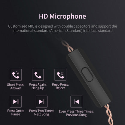 KZ ZSN Circle Iron Moving Iron Quad-core แบบมีสายหูฟังชนิดใส่ในหู Mega Bass HiFi หูฟังพร้อมไมโครโฟน