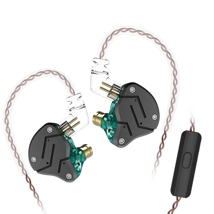 KZ ZSN Circle Iron Moving Iron Quad-core แบบมีสายหูฟังชนิดใส่ในหู Mega Bass HiFi หูฟังพร้อมไมโครโฟน