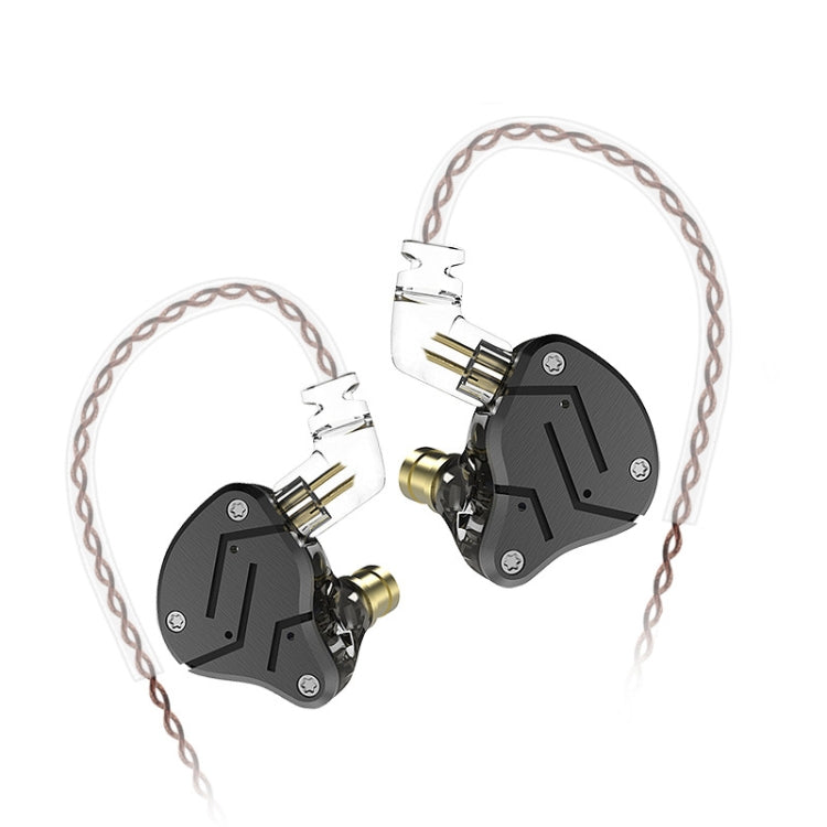 KZ ZSN Circle Iron Moving Iron Quad-core แบบมีสายหูฟังชนิดใส่ในหู Mega Bass HiFi หูฟังไม่มีไมโครโฟน