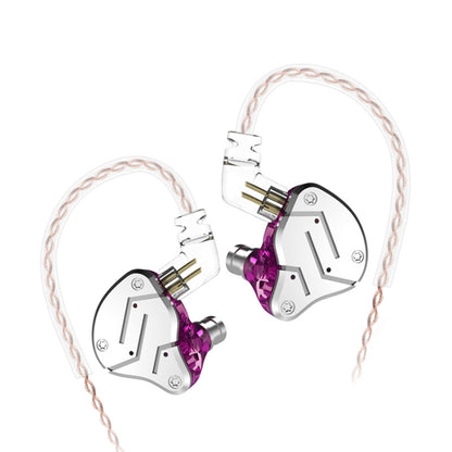 KZ ZSN Circle Iron Moving Iron Quad-core แบบมีสายหูฟังชนิดใส่ในหู Mega Bass HiFi หูฟังไม่มีไมโครโฟน