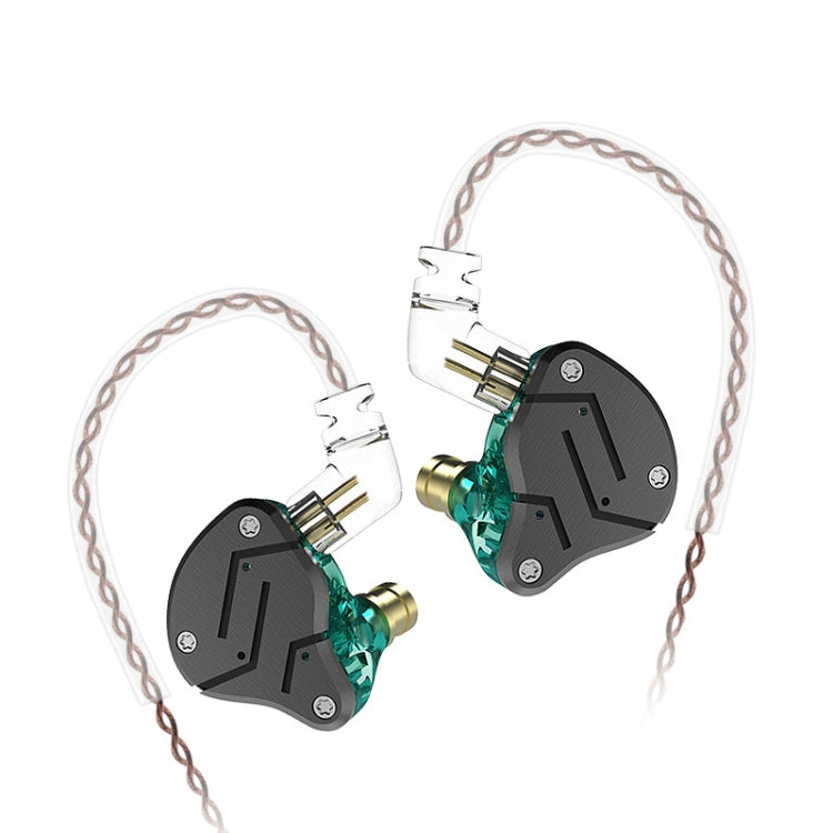 KZ ZSN Circle Iron Moving Iron Quad-core แบบมีสายหูฟังชนิดใส่ในหู Mega Bass HiFi หูฟังไม่มีไมโครโฟน