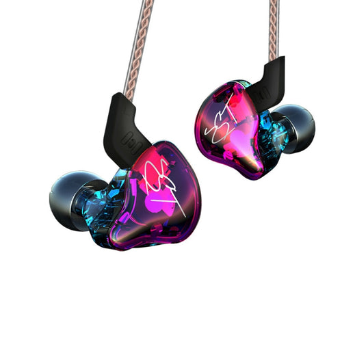 KZ ZST Circle Iron In-Ear Mega Bass MP3 Dual Unit หูฟังไม่มีไมโครโฟน