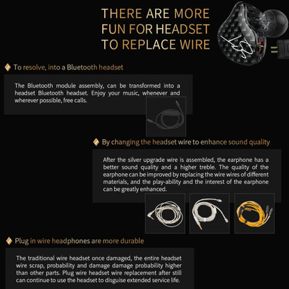 KZ ZST Circle Iron In-Ear Mega Bass MP3 Dual Unit หูฟังไม่มีไมโครโฟน