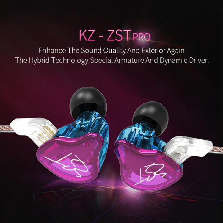 KZ ZST Circle Iron In-Ear Mega Bass MP3 Dual Unit หูฟังไม่มีไมโครโฟน