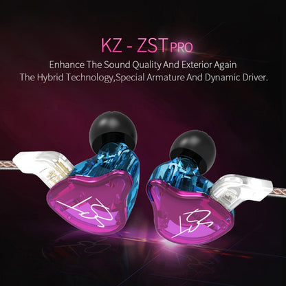 KZ ZST Circle Iron In-Ear Mega Bass MP3 Dual Unit หูฟังไม่มีไมโครโฟน