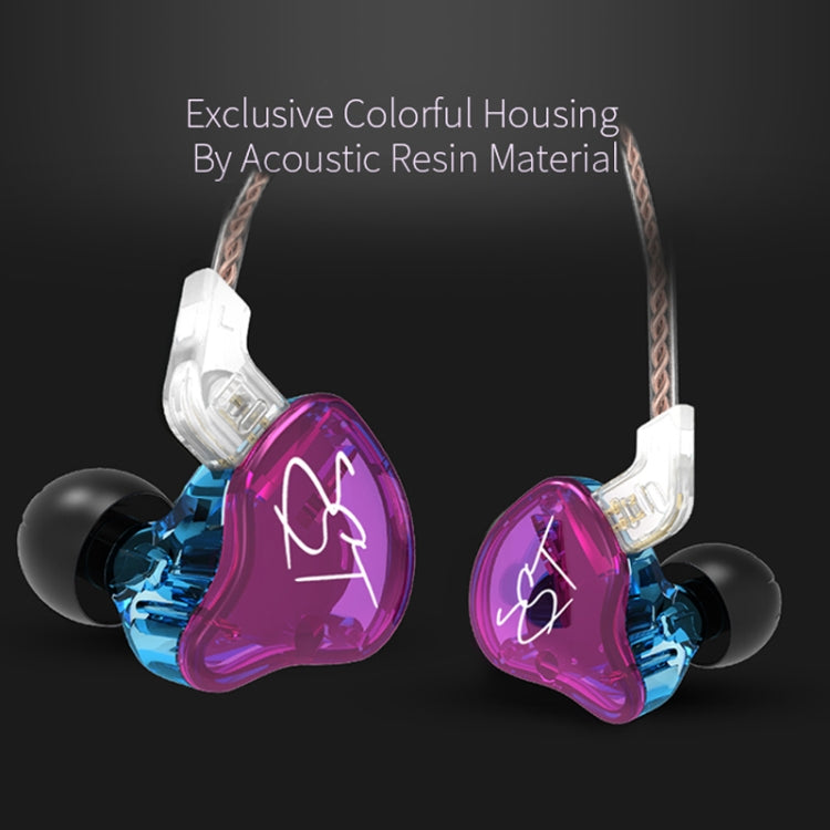 KZ ZST Circle Iron In-Ear Mega Bass MP3 Dual Unit หูฟังไม่มีไมโครโฟน