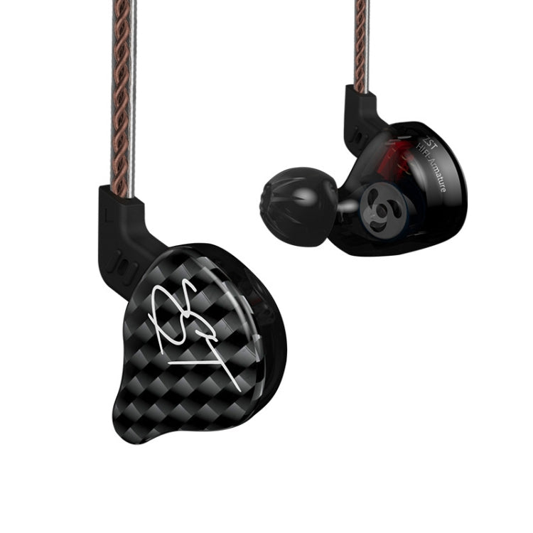 KZ ZST Circle Iron In-Ear Mega Bass MP3 Dual Unit หูฟังไม่มีไมโครโฟน