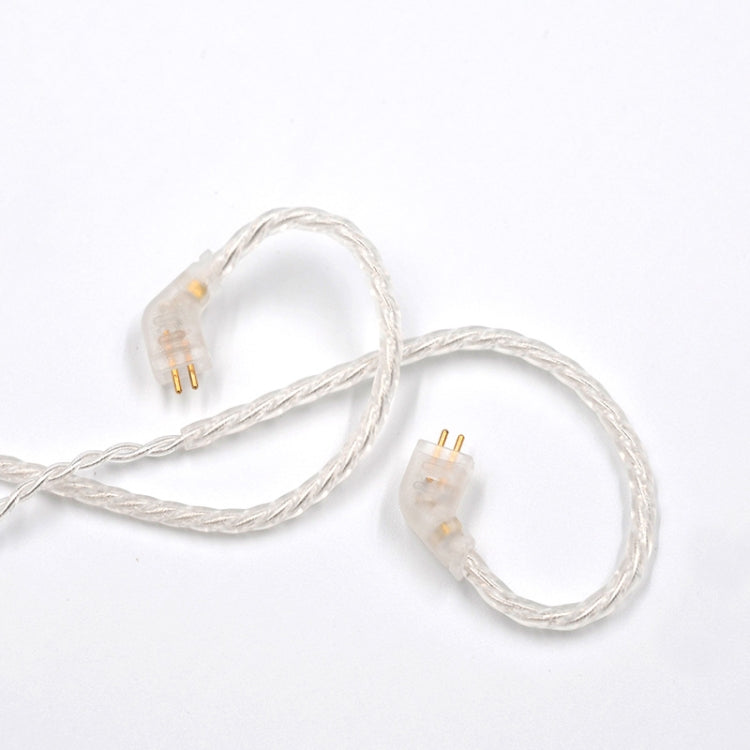 KZ B 8 Pin ออกซิเจนฟรีทองแดง Silver Plated Upgrade Cable สำหรับ KZ ZST / ES4 / ZS10 / AS10 / BA10 หูฟัง
