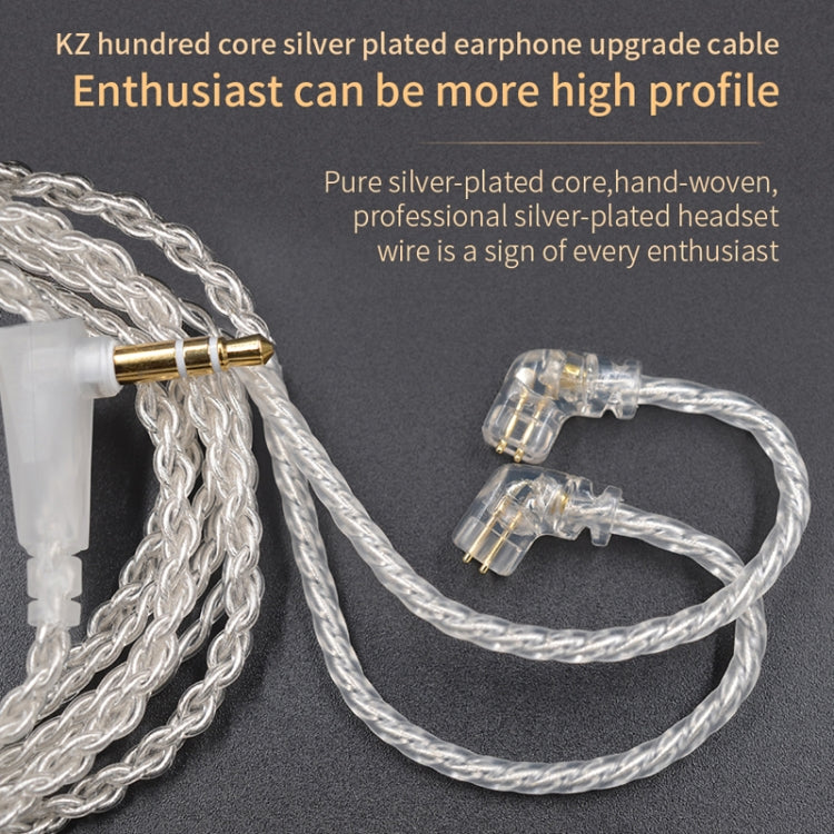 KZ B 8 Pin ออกซิเจนฟรีทองแดง Silver Plated Upgrade Cable สำหรับ KZ ZST / ES4 / ZS10 / AS10 / BA10 หูฟัง