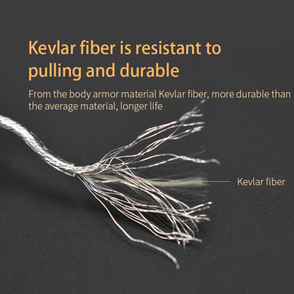KZ B 8 Pin ออกซิเจนฟรีทองแดง Silver Plated Upgrade Cable สำหรับ KZ ZST / ES4 / ZS10 / AS10 / BA10 หูฟัง
