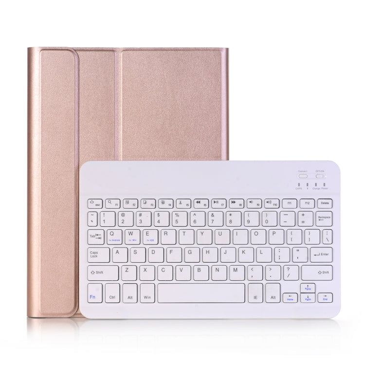A102 สำหรับ iPad 10.2 นิ้ว Ultra-thin ที่ถอดออกได้บลูทูธคีย์บอร์ดหนังแท็บเล็ตพร้อมขาตั้งฟังก์ชั่น, Black, Dark Blue, Gold, Rose Gold