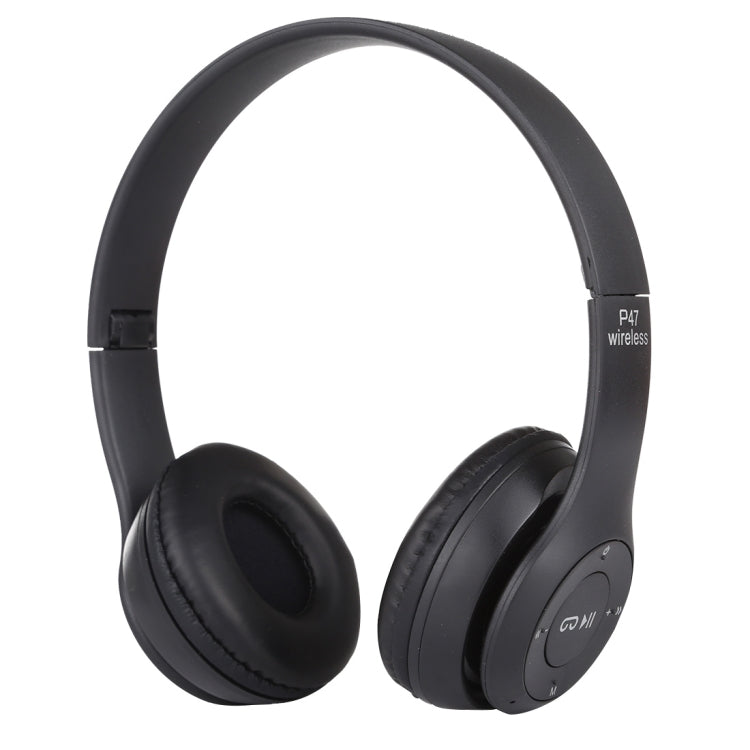P47 หูฟัง Bluetooth ไร้สายแบบพับได้พร้อมแจ็คเสียง 3.5 มม. รองรับ MP3 / FM / โทร, P47 Black, P47 Blue, P47 Red, P47 White, P47 Green