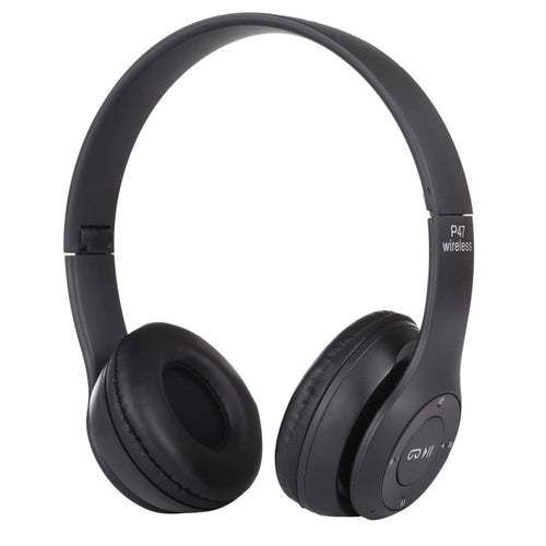 P47 หูฟัง Bluetooth ไร้สายแบบพับได้พร้อมแจ็คเสียง 3.5 มม. รองรับ MP3 / FM / โทร, P47 Black, P47 Blue, P47 Red, P47 White, P47 Green