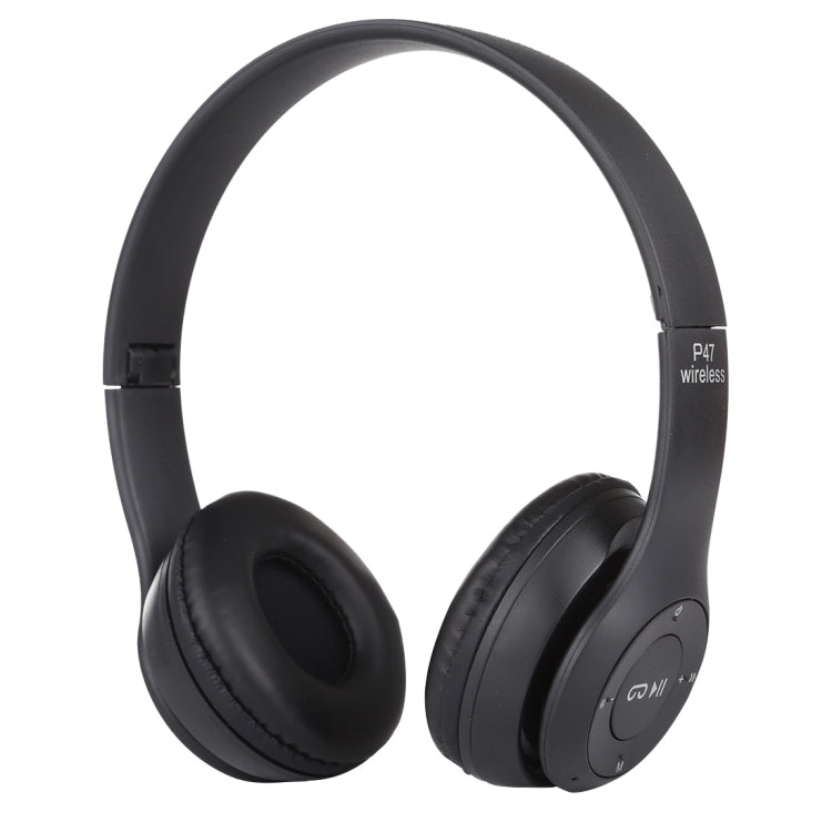 P47 หูฟัง Bluetooth ไร้สายแบบพับได้พร้อมแจ็คเสียง 3.5 มม. รองรับ MP3 / FM / โทร, P47 Black, P47 Blue, P47 Red, P47 White, P47 Green