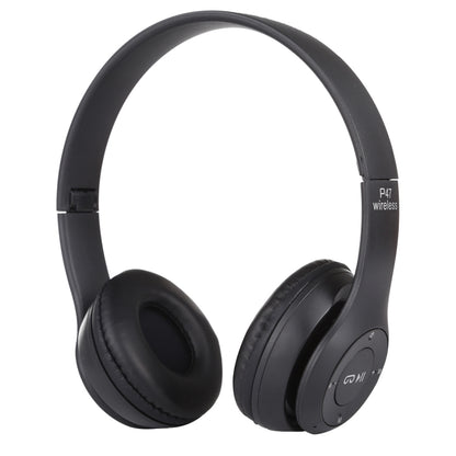 P47 หูฟัง Bluetooth ไร้สายแบบพับได้พร้อมแจ็คเสียง 3.5 มม. รองรับ MP3 / FM / โทร, P47 Black, P47 Blue, P47 Red, P47 White, P47 Green