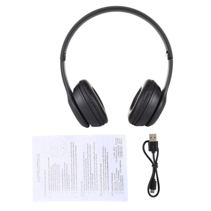 P47 หูฟัง Bluetooth ไร้สายแบบพับได้พร้อมแจ็คเสียง 3.5 มม. รองรับ MP3 / FM / โทร, P47 Black, P47 Blue, P47 Red, P47 White, P47 Green