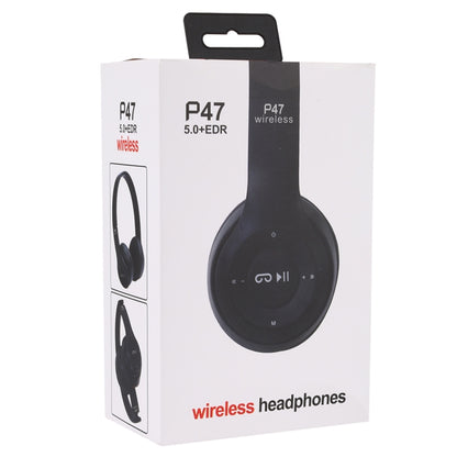 P47 หูฟัง Bluetooth ไร้สายแบบพับได้พร้อมแจ็คเสียง 3.5 มม. รองรับ MP3 / FM / โทร, P47 Black, P47 Blue, P47 Red, P47 White, P47 Green