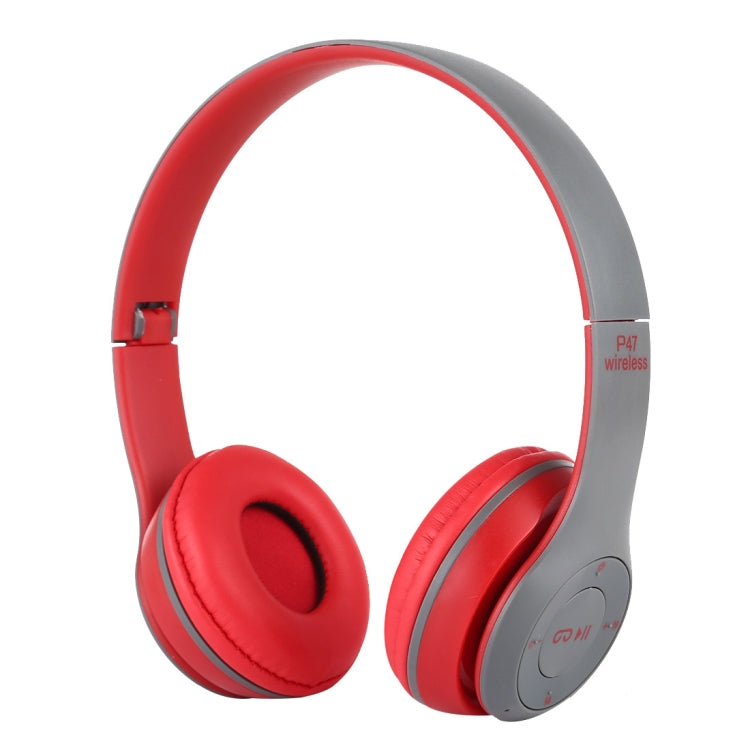 P47 หูฟัง Bluetooth ไร้สายแบบพับได้พร้อมแจ็คเสียง 3.5 มม. รองรับ MP3 / FM / โทร, P47 Black, P47 Blue, P47 Red, P47 White, P47 Green