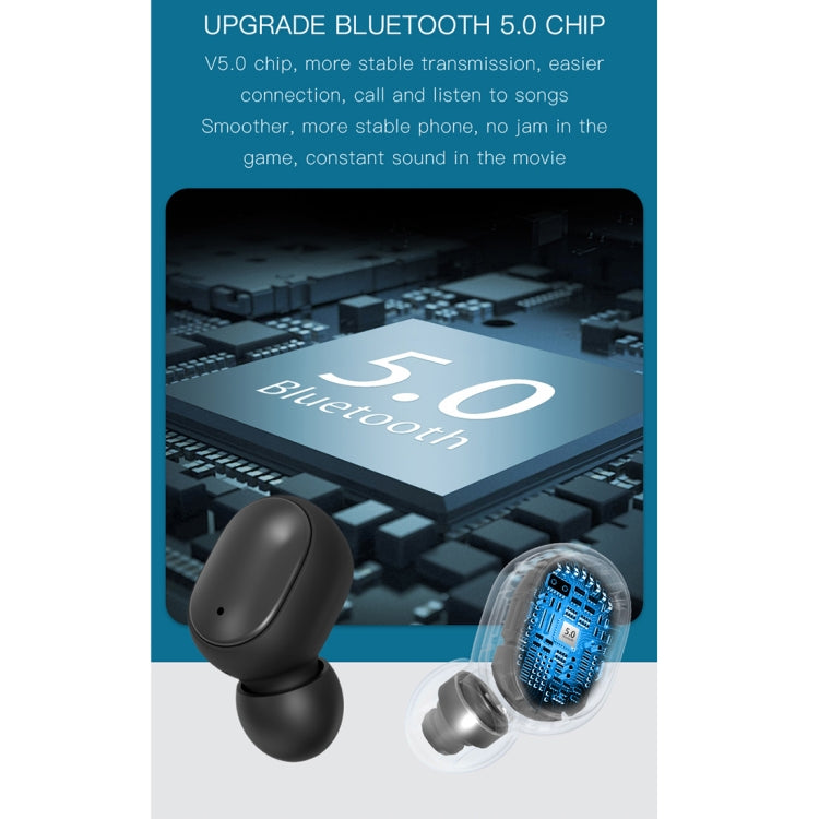 H6 TWS Bluetooth 5.0 หูฟังไร้สาย Bluetooth พร้อมจอแสดงผลดิจิตอลและกล่องชาร์จ รองรับการโทร Siri และ HD