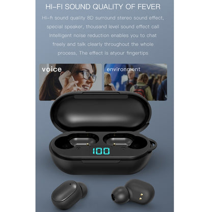 H6 TWS Bluetooth 5.0 หูฟังไร้สาย Bluetooth พร้อมจอแสดงผลดิจิตอลและกล่องชาร์จ รองรับการโทร Siri และ HD