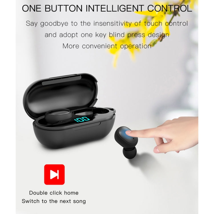 H6 TWS Bluetooth 5.0 หูฟังไร้สาย Bluetooth พร้อมจอแสดงผลดิจิตอลและกล่องชาร์จ รองรับการโทร Siri และ HD