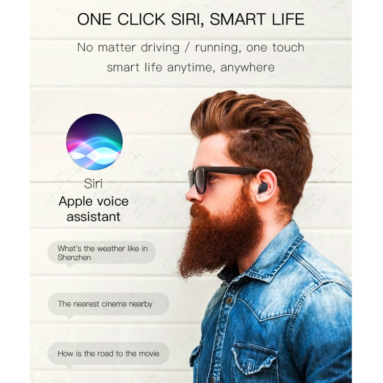 H6 TWS Bluetooth 5.0 หูฟังไร้สาย Bluetooth พร้อมจอแสดงผลดิจิตอลและกล่องชาร์จ รองรับการโทร Siri และ HD