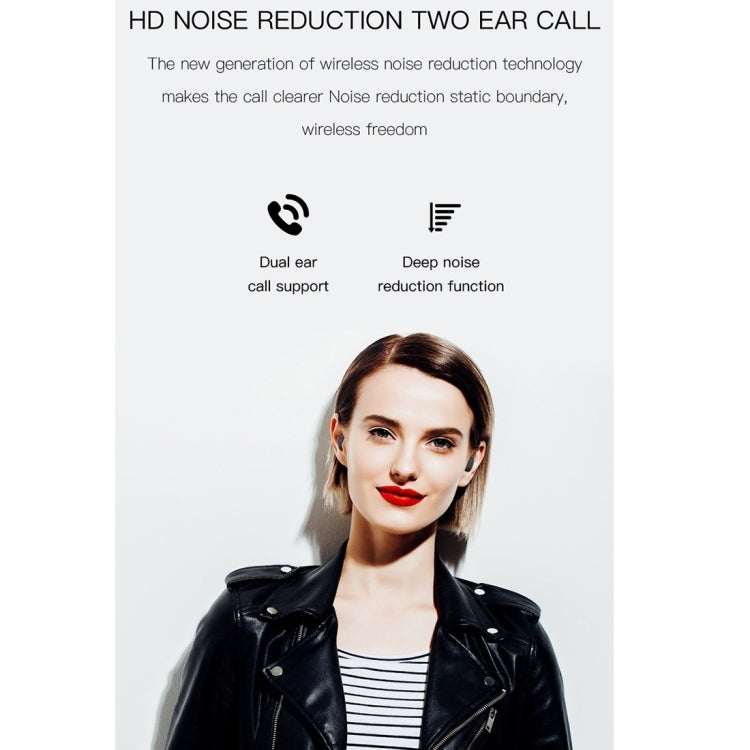 H6 TWS Bluetooth 5.0 หูฟังไร้สาย Bluetooth พร้อมจอแสดงผลดิจิตอลและกล่องชาร์จ รองรับการโทร Siri และ HD