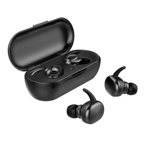 TWS-4 IPX5 กันน้ำบลูทูธ 5.0 Touch หูฟังไร้สายบลูทูธพร้อมกล่องชาร์จ, รองรับ HD Call & Voice Prompts, TWS-4