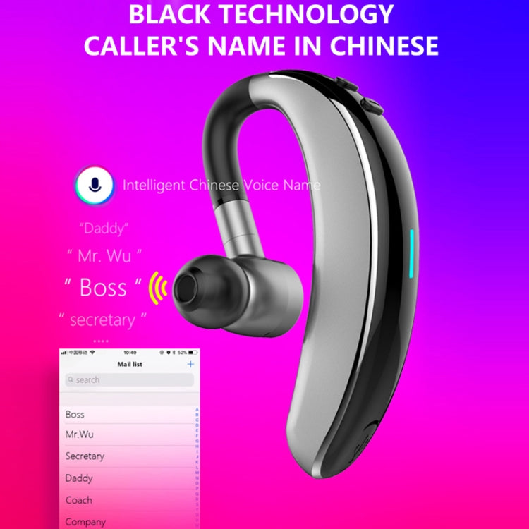 V7 Bluetooth 5.0 หูฟังบลูทูธสเตอริโอไร้สายสไตล์ธุรกิจรองรับการแจ้งชื่อผู้โทร
