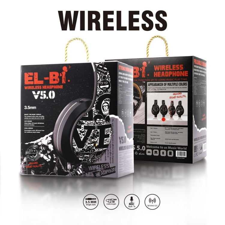 B1 ชุดหูฟัง Bluetooth V5.0 ไร้สายลายกราฟฟิตี้