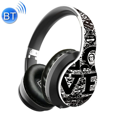 B1 ชุดหูฟัง Bluetooth V5.0 ไร้สายลายกราฟฟิตี้