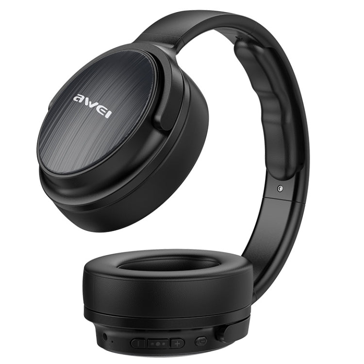 awei A780BL Bluetooth 5.0 หูฟังบลูทูธไร้สายแบบเบสพับได้พร้อมแจ็ค Aux ขนาด 3.5 มม, A780BL
