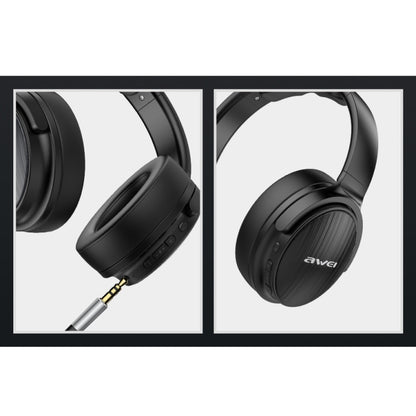 awei A780BL Bluetooth 5.0 หูฟังบลูทูธไร้สายแบบเบสพับได้พร้อมแจ็ค Aux ขนาด 3.5 มม, A780BL